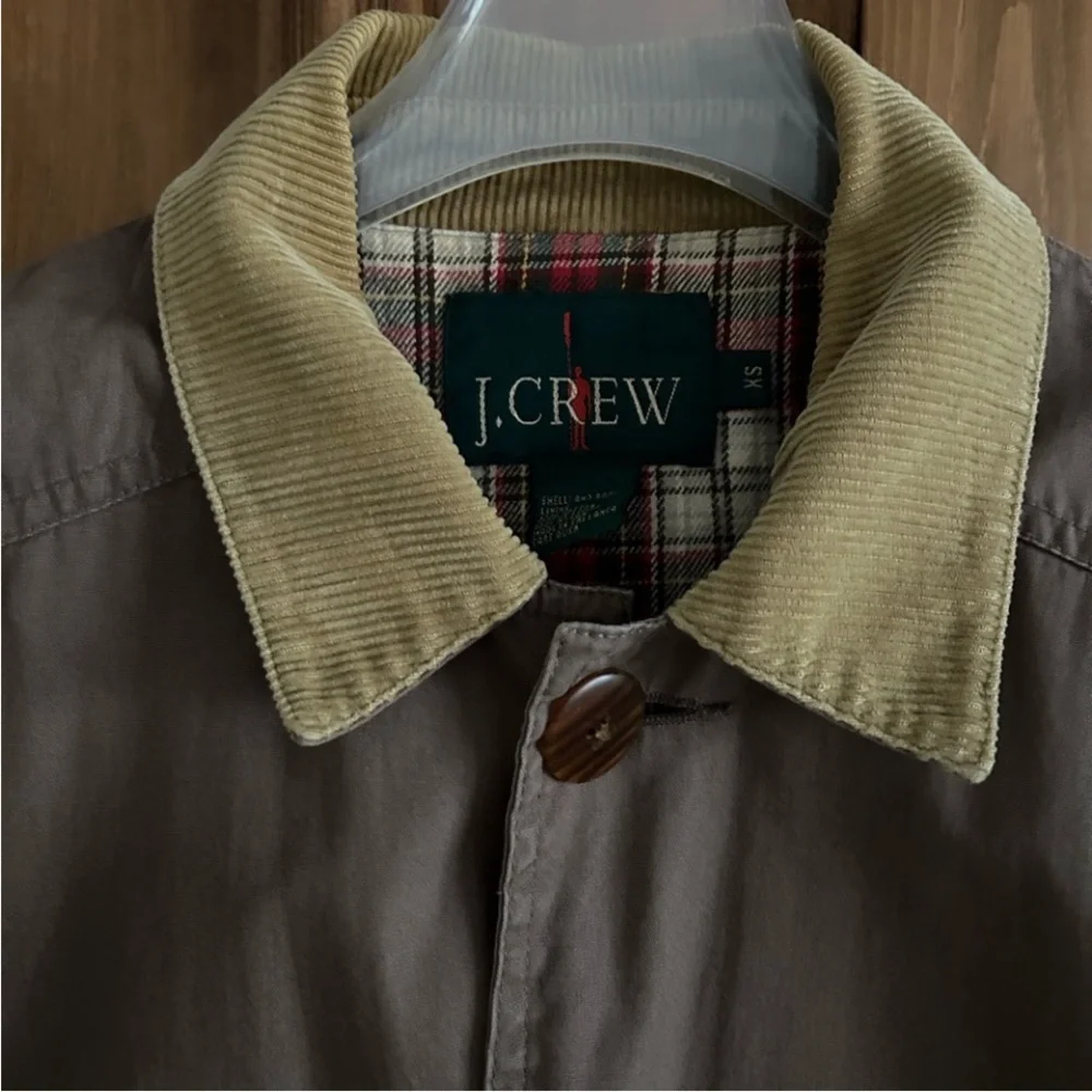 JCREW vintage classic chrome barn jacket cotton tan brown red plaid XS Oarsman - Picture 8 of 15